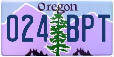 OR license plate 024BPT