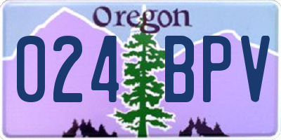 OR license plate 024BPV
