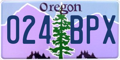 OR license plate 024BPX