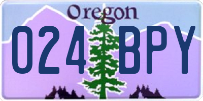 OR license plate 024BPY