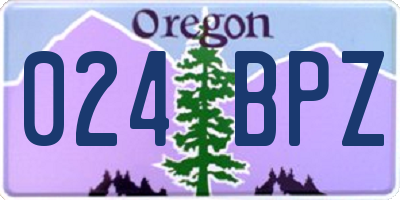 OR license plate 024BPZ