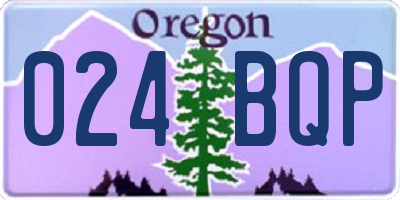 OR license plate 024BQP