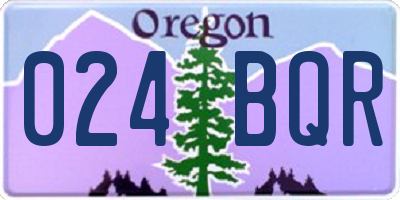 OR license plate 024BQR