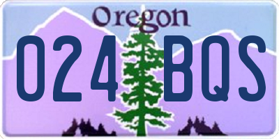 OR license plate 024BQS