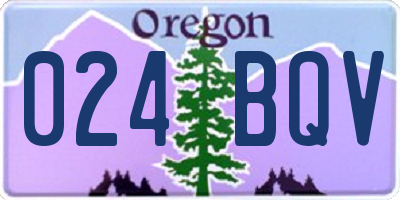 OR license plate 024BQV