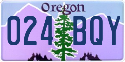OR license plate 024BQY
