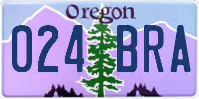 OR license plate 024BRA