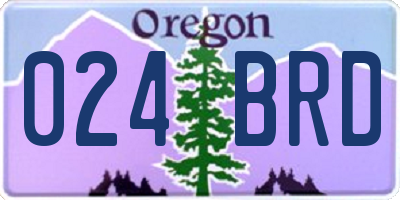 OR license plate 024BRD