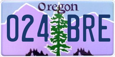 OR license plate 024BRE