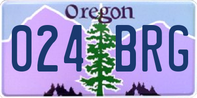 OR license plate 024BRG