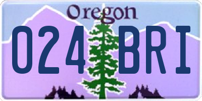 OR license plate 024BRI