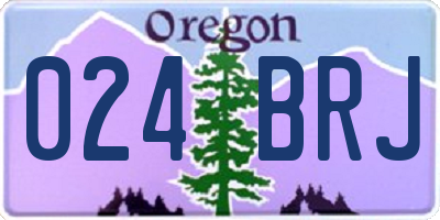 OR license plate 024BRJ