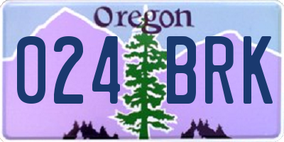 OR license plate 024BRK