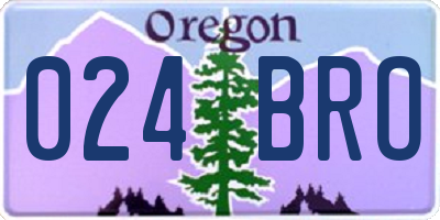 OR license plate 024BRO
