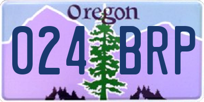 OR license plate 024BRP