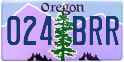 OR license plate 024BRR