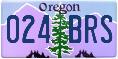 OR license plate 024BRS