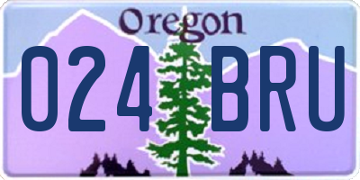 OR license plate 024BRU