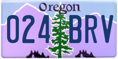 OR license plate 024BRV