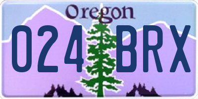 OR license plate 024BRX