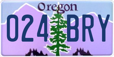 OR license plate 024BRY