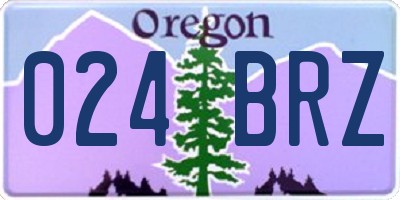 OR license plate 024BRZ