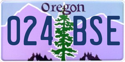 OR license plate 024BSE
