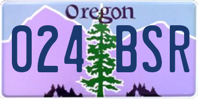OR license plate 024BSR