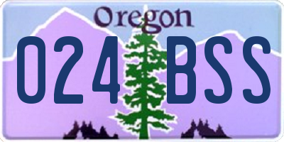 OR license plate 024BSS