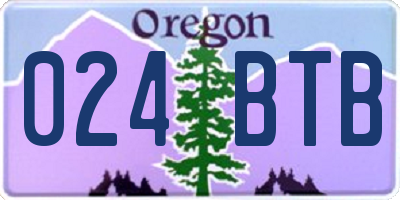 OR license plate 024BTB