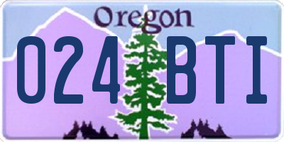 OR license plate 024BTI