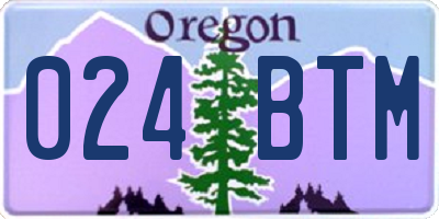 OR license plate 024BTM