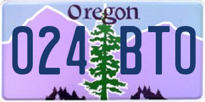 OR license plate 024BTO