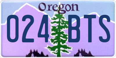 OR license plate 024BTS
