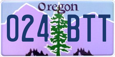 OR license plate 024BTT