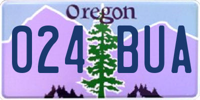 OR license plate 024BUA