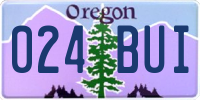 OR license plate 024BUI