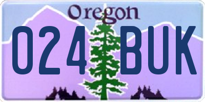 OR license plate 024BUK