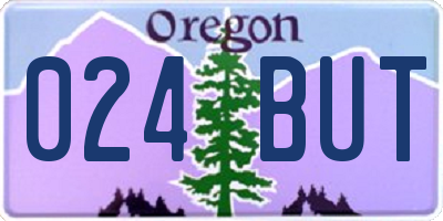 OR license plate 024BUT