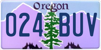 OR license plate 024BUV
