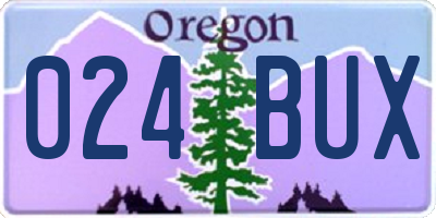 OR license plate 024BUX