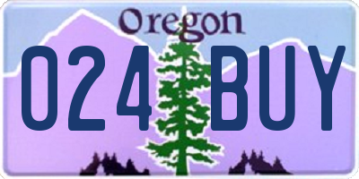 OR license plate 024BUY