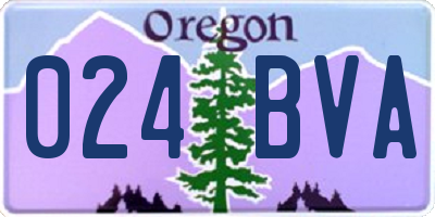 OR license plate 024BVA