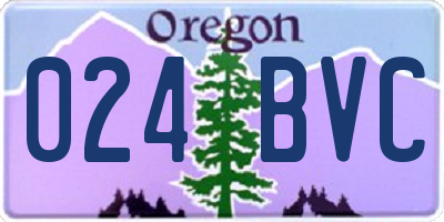 OR license plate 024BVC