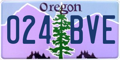 OR license plate 024BVE