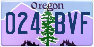 OR license plate 024BVF