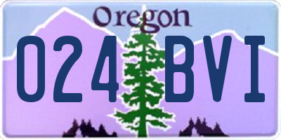 OR license plate 024BVI