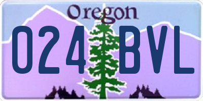OR license plate 024BVL