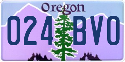 OR license plate 024BVO