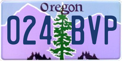 OR license plate 024BVP
